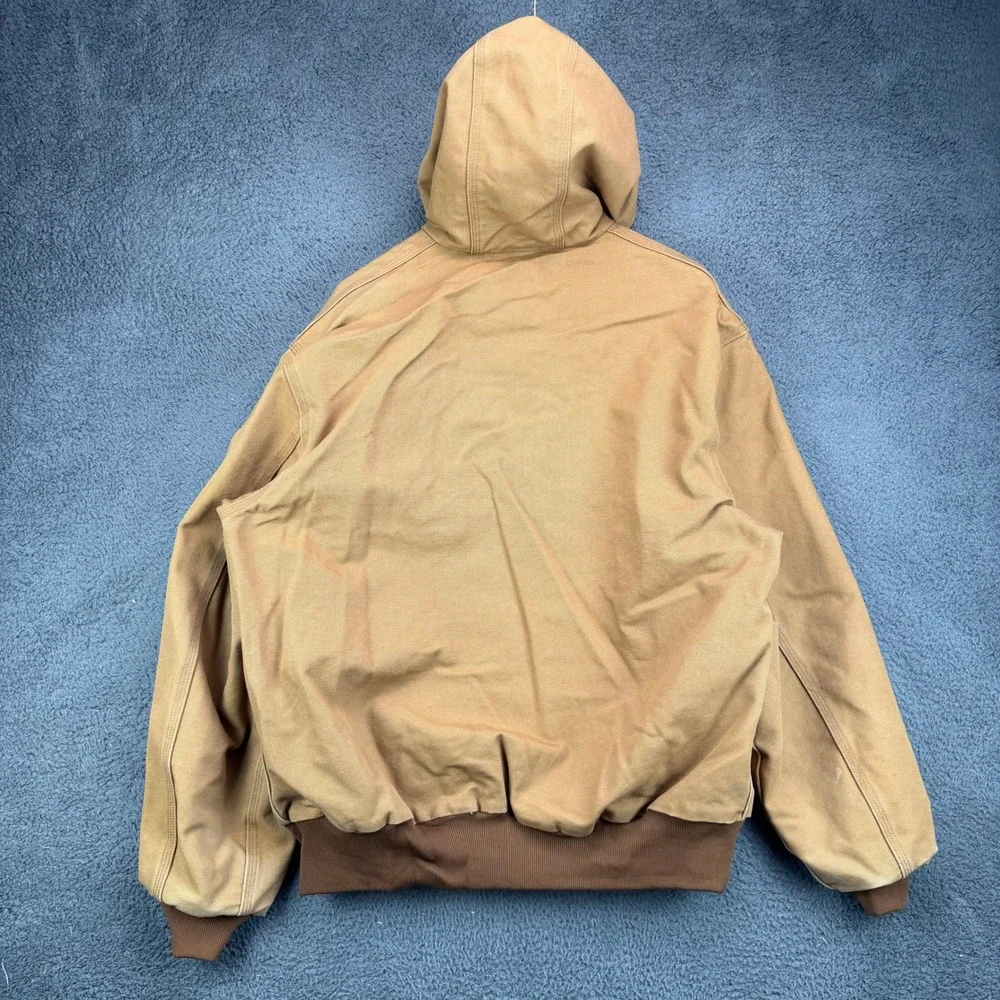 Carhartt J131 BRN Thermal Lined Duck Canvas Active Jacket Brown Mens Large Reg